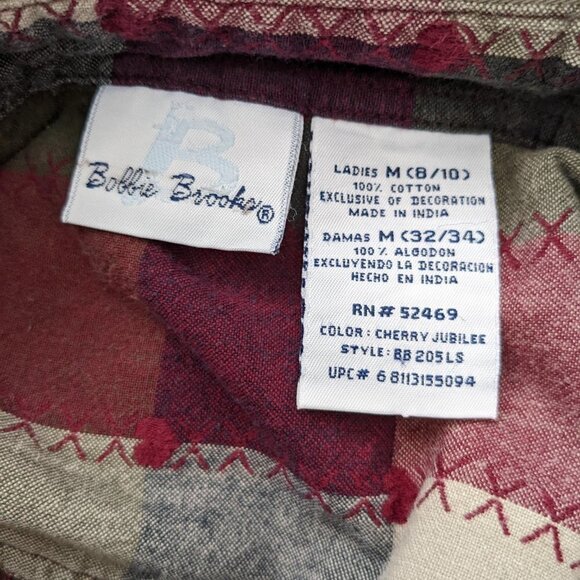 Bobbie Brooks Vintage plaid embroidered button up - Picture 6 of 6